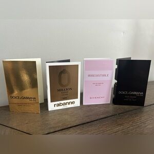 Dolce & Gabbana, Givenchy and Rabanne Perfume Samples